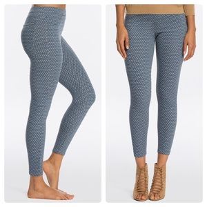 Spanx Polka Dot Jean-ish Ankle Leggings